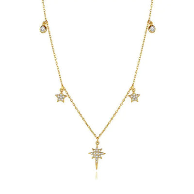 TrustDavis Women's Fashion 925 Sterling Silver Gold Plated Necklace