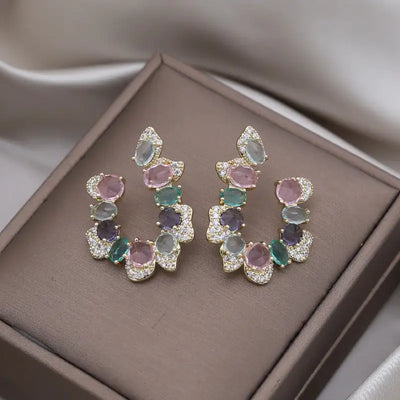 Women Shinny Crystal Earring Fashion