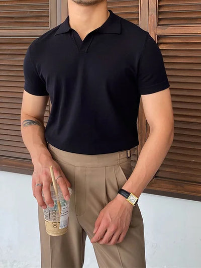 Summer Men Fashion Short Sleeve Polo Shirts