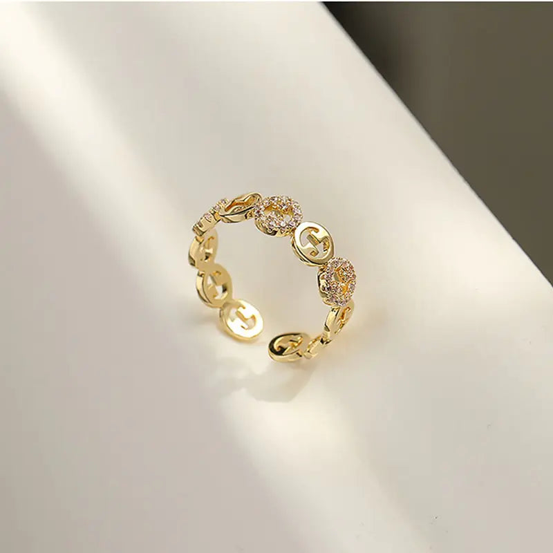 Women's Plated Trendy Adjustable Ring