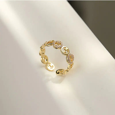 Women's Plated Trendy Adjustable Ring