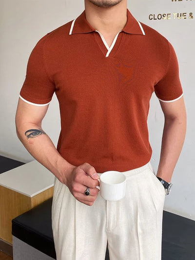 Summer Men Fashion Short Sleeve Polo Shirts