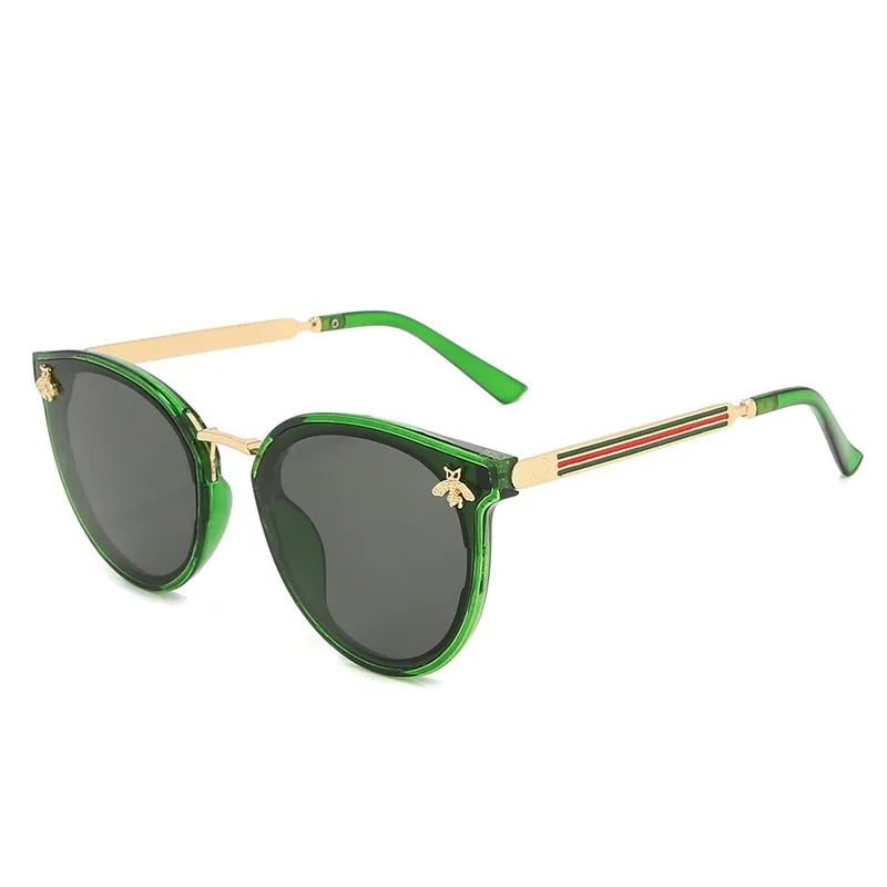 Fashion Bee Sunglasses: Retro Round UV Vintage Glasses