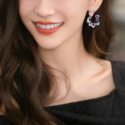 Women Shinny Crystal Earring Fashion