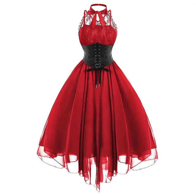 Halloween Lace Chiffon Sleeveless Dress