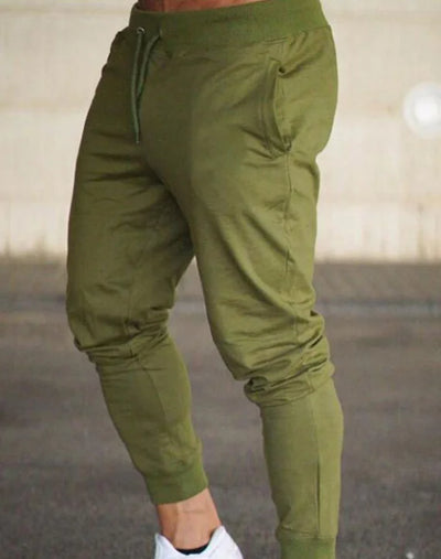 Men's Fitness Muscle Gray Jogger Pants
