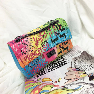 Graffiti Printing Shoulder Bag