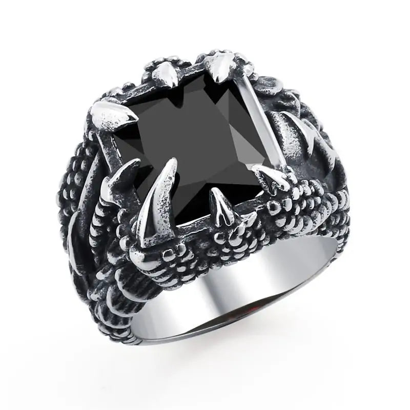 Jiayiqi Men's Stainless Steel Stone Ring