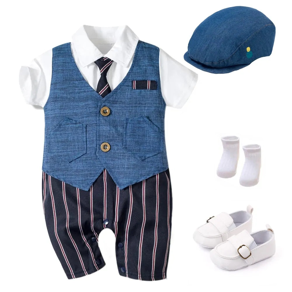 Baby Boy Formal Romper Suit