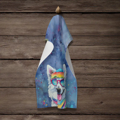 American Eskimo Hippie Dawg Kitchen Towel