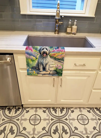 Bergamasco Sheepdog Spring Path Kitchen Towel
