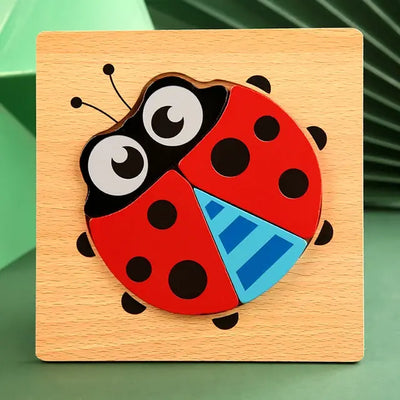 Wooden Puzzle Baby Cartoon Animal