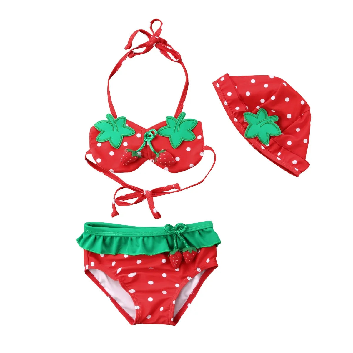 Baby Girl Strawberry Printed Bikini