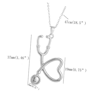 Fashion Stethoscope Pendants Necklaces