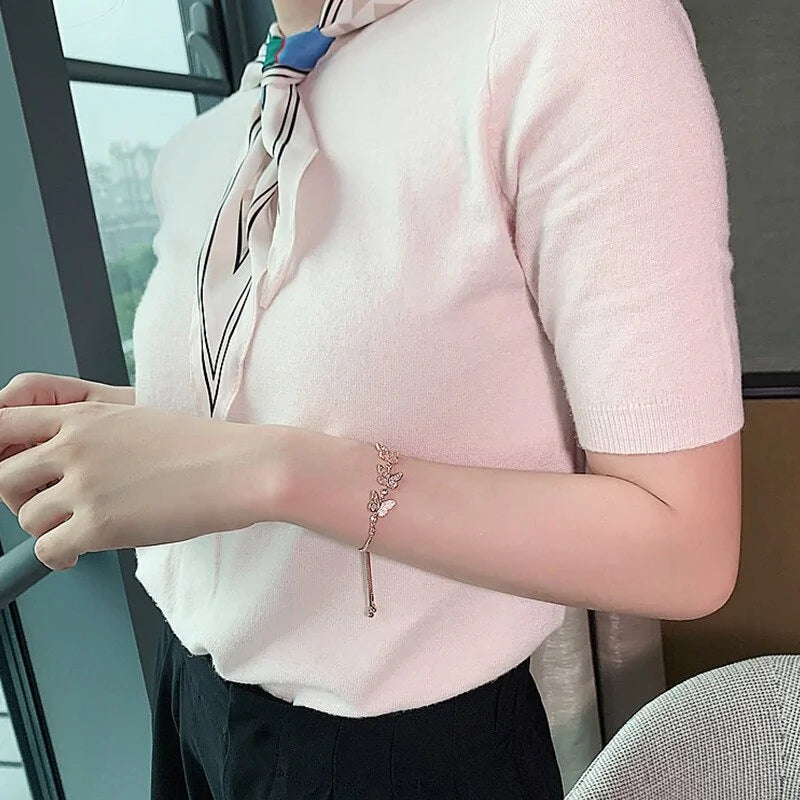 Fashion New Butterfly Crystal Zircon Bracelet