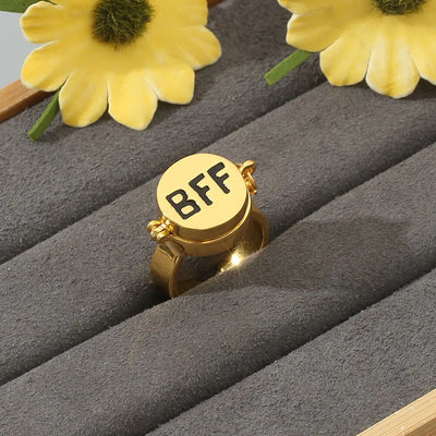 Fashion Golden BFF Friendship Ring