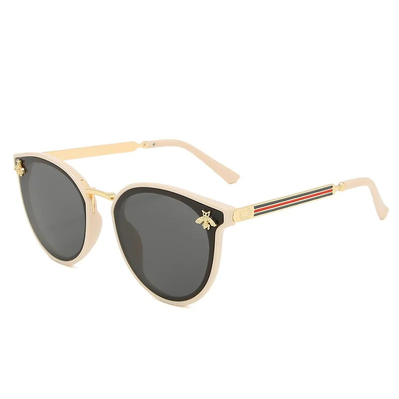 Fashion Bee Sunglasses: Retro Round UV Vintage Glasses