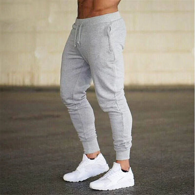 Men's Fitness Muscle Gray Jogger Pants