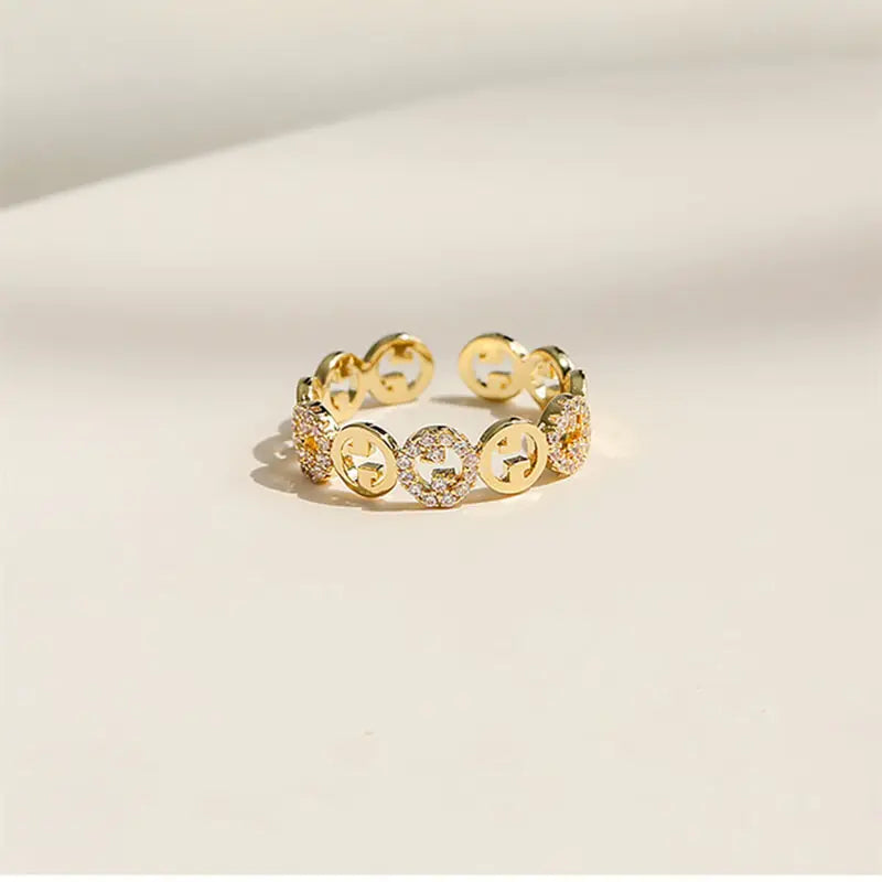 Women's Plated Trendy Adjustable Ring