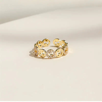 Women's Plated Trendy Adjustable Ring