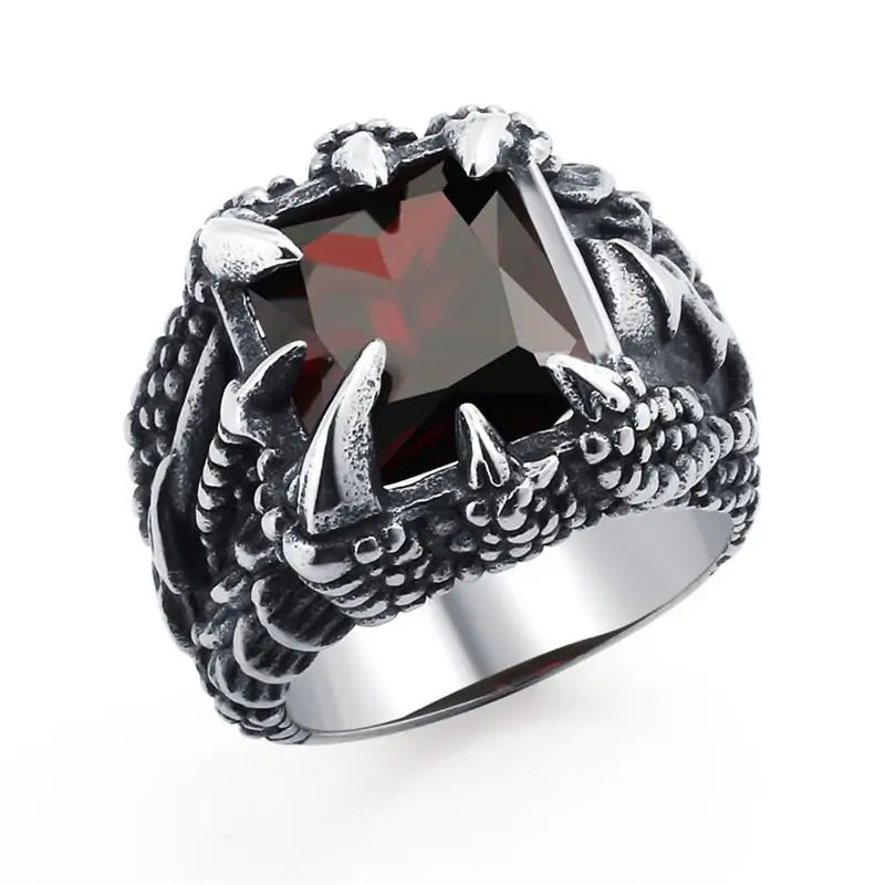 Jiayiqi Men's Stainless Steel Stone Ring