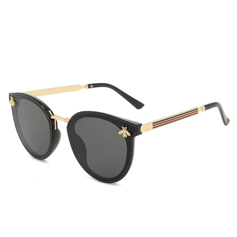 Fashion Bee Sunglasses: Retro Round UV Vintage Glasses