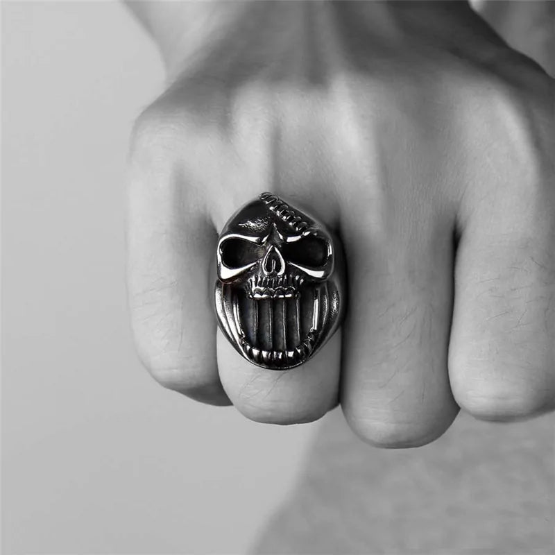 Punk Skull Head Bottle Opener Ring