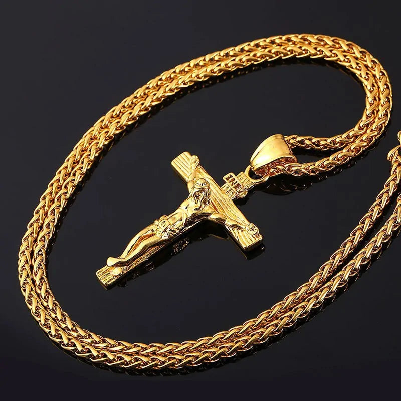 Gold Cross Chain Necklace