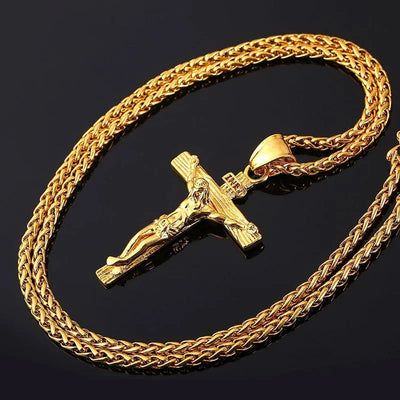 Gold Cross Chain Necklace