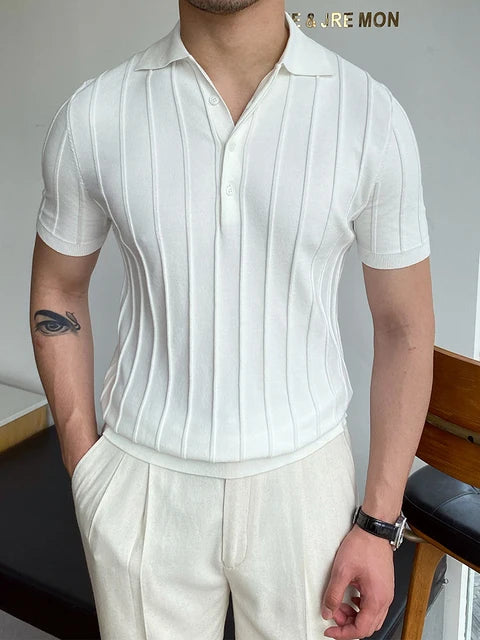 Summer Men Fashion Short Sleeve Polo Shirts