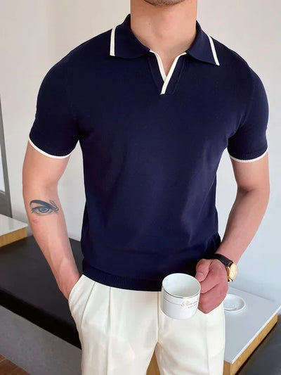 Summer Men Fashion Short Sleeve Polo Shirts