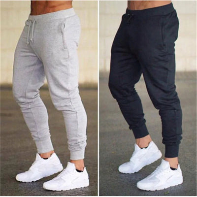Men's Fitness Muscle Gray Jogger Pants