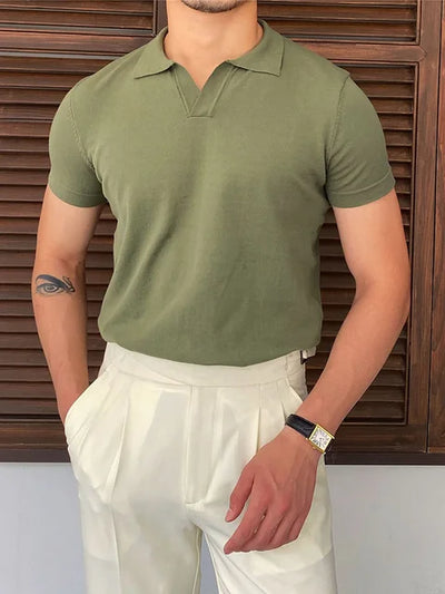 Summer Men Fashion Short Sleeve Polo Shirts