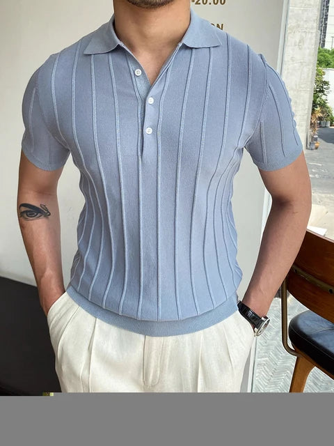 Summer Men Fashion Short Sleeve Polo Shirts