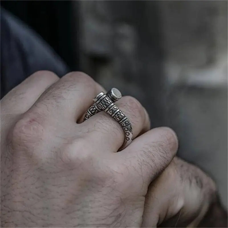 Women's Nordic Style Viking Amulet Symbol Pattern Ring