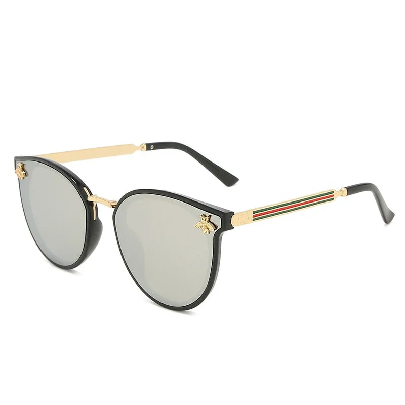 Fashion Bee Sunglasses: Retro Round UV Vintage Glasses
