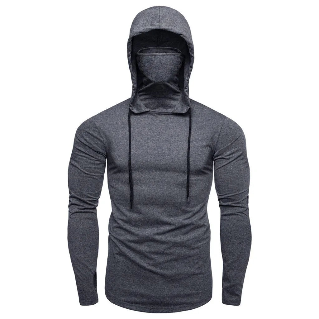 Men's Running Fitness Hoodie with Mask