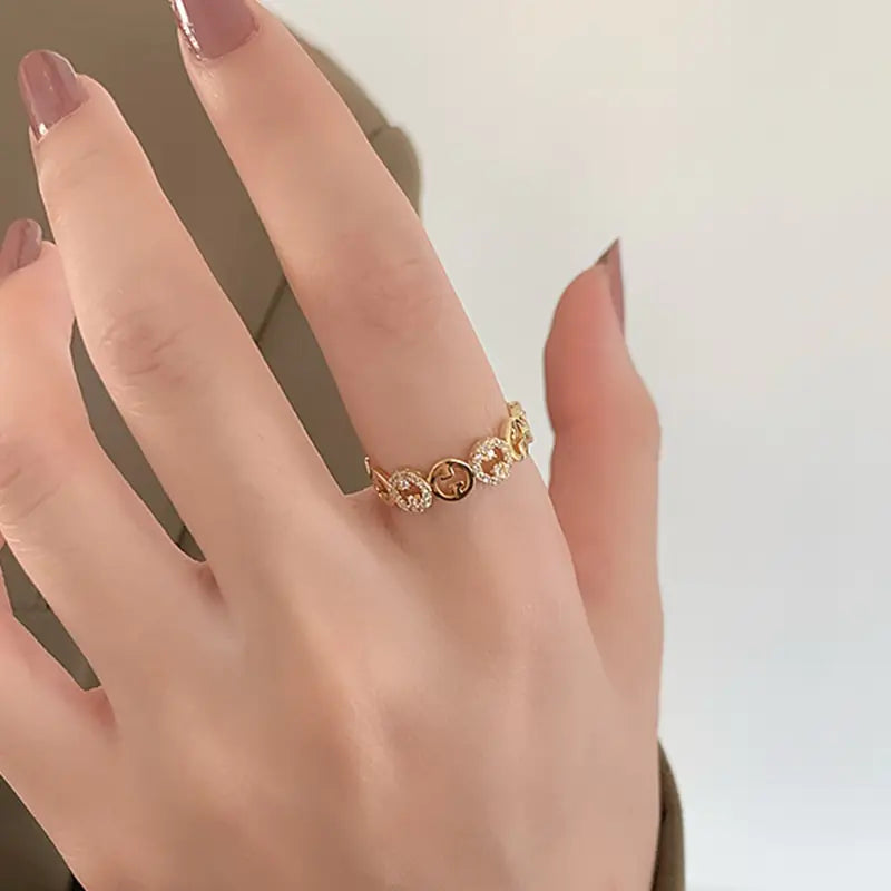 Women's Plated Trendy Adjustable Ring
