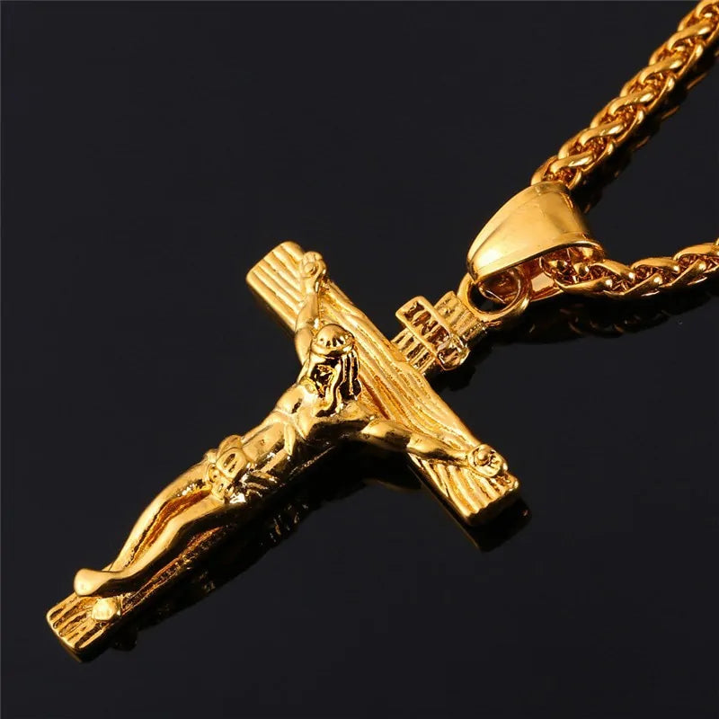 Gold Cross Chain Necklace