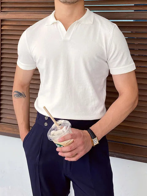 Summer Men Fashion Short Sleeve Polo Shirts