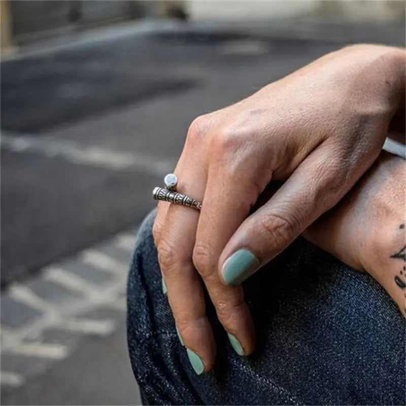 Women's Nordic Style Viking Amulet Symbol Pattern Ring