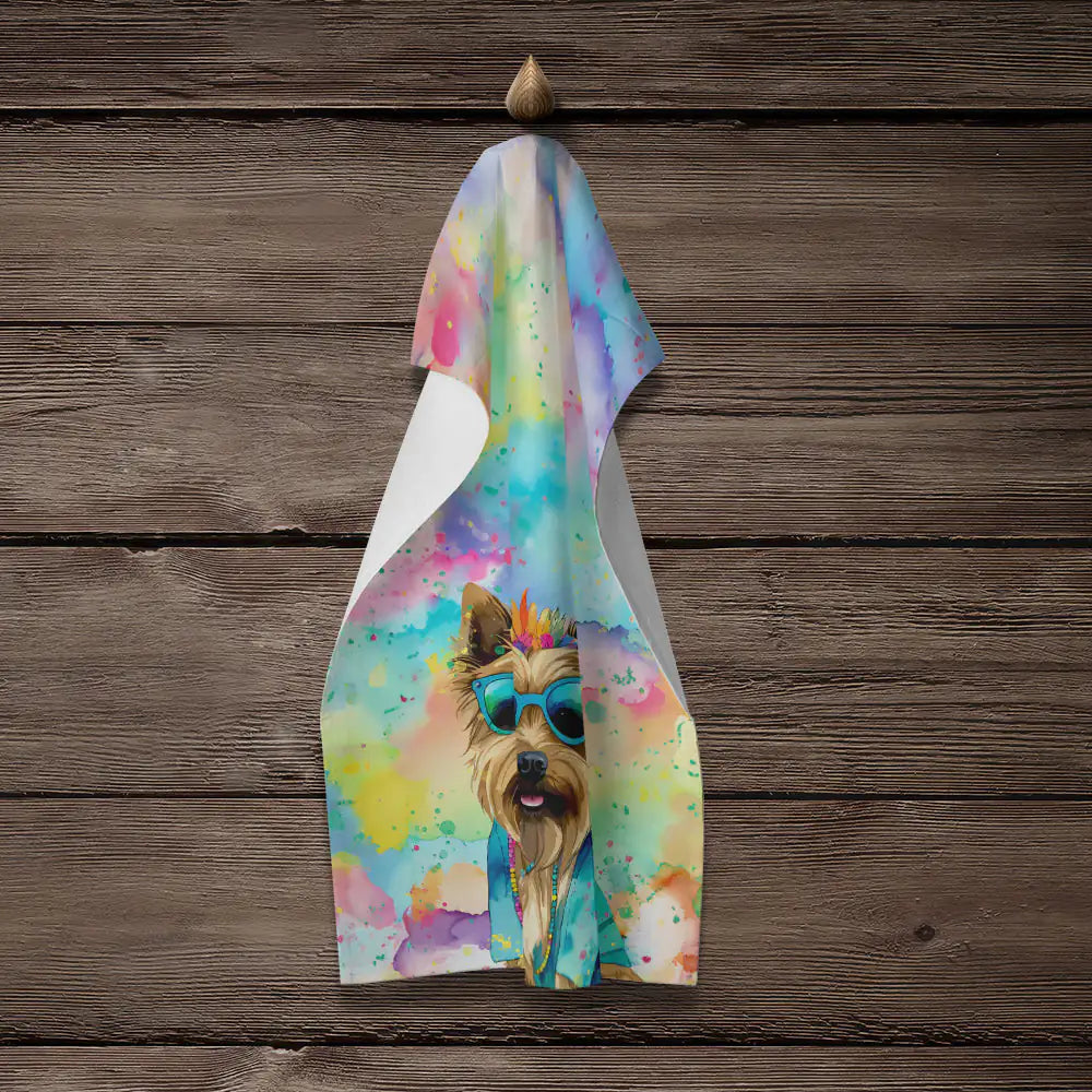 Cairn Terrier Hippie Dawg Kitchen Towel