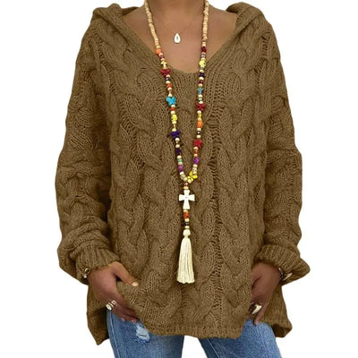 Women's Hooded Long Sleeve Sweater