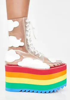Rainbow Platform Fashion Boots