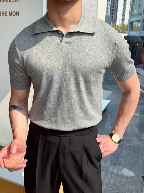 Summer Men Fashion Short Sleeve Polo Shirts