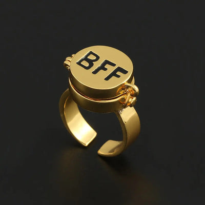 Fashion Golden BFF Friendship Ring