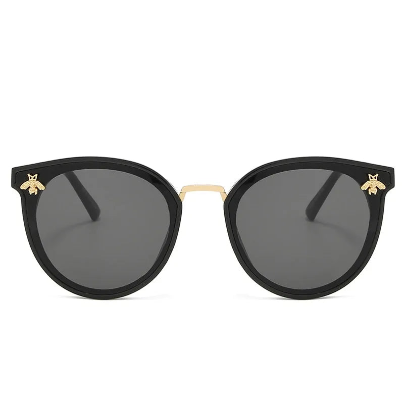 Fashion Bee Sunglasses: Retro Round UV Vintage Glasses