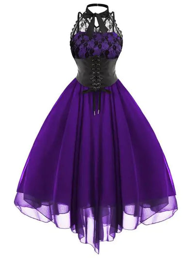 Halloween Lace Chiffon Sleeveless Dress